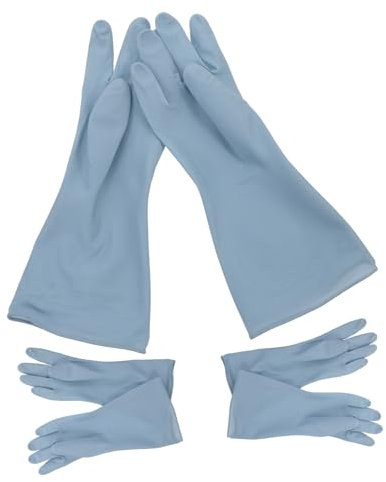 CONGARTENO 3 Paare Geschirrspülhandschuhe Gel Ausleger Schrubben Große Handschuhe Kartfahren Große Spülhandschuhe Paillette Hände Reinigungshandschuhe Arm Hausarbeitshandschuhe Ofen Pvc Blue