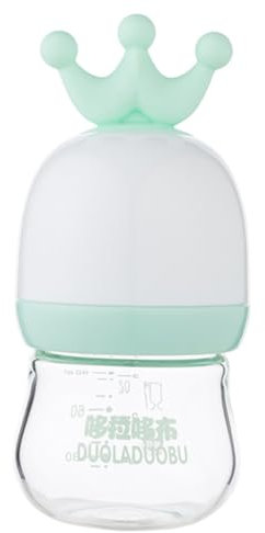 CRILSTYLEO 1stk Nuckelflasche Saugflaschen Für Babys Babynahrungsflasche Babyflasche Stillflasche Aus Glas Säuglingsflasche Aus Glas Green Glas Mit Hohem Borosilikatgehalt