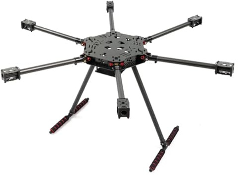 JeeFly F850/F680 Carbon Fiber Hexacopter Frame Kit 850mm/680mm Foldable Drone Frame with Landing Gear, for Aerial Photography Heavy Lift FPV DIY Build Cinematic Industrial Drones (F850 Foldable)