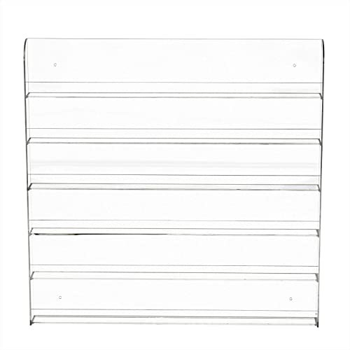 Loobiiny Étagère murale en acrylique pour vernis à ongles - 6 niveaux - Pour vernis à ongles