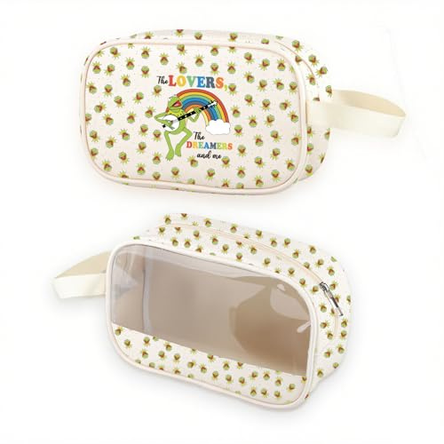 Bolsa de cosméticos transparente con diseño de rana arcoíris para regalar a los amantes, los soñadores y mí, regalo para amantes de la rana cantante, Dreamers Mb Uk2, Bolsa: