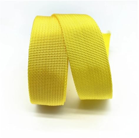 WEOKDFHA sadelgjord 5 meter 30 mm kanvas band bältesväska sadelgjord nylon husdjur ryggsäck band sytillbehör (gul)