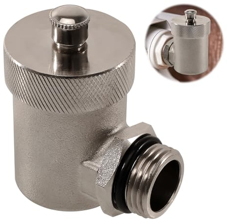 1 valvola di sfiato automatica 1/2 pollici, in ottone, sfiato rapido automatico 1/2 AG, valvola di scarico angolo 90 gradi, valvola DN15 per serbatoio dell'acqua, serbatoio di stoccaggio, caldaia
