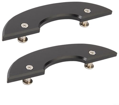 Sileduove Skateboard Deck Guards Longboard Nose Tail Protectors Plastic Bumper Set with Chamfered for edges and Sunk Screw Holes for Easy Installation on Shaped Decks Black Color