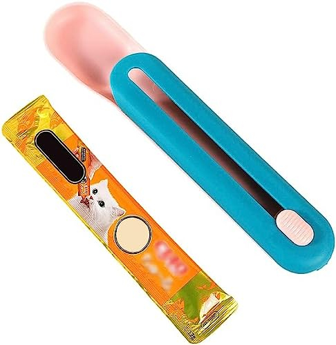 Cat Feeding Katkin Bowls Cat Food Spoon Cat Food Bowl Flexible Pet Spoon Multifunction Cat Snack Spoon for Cat and Dog Feeding