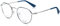 Police Unisex VK574 Sunglasses, Shiny Palladium W/Blue Parts, 49