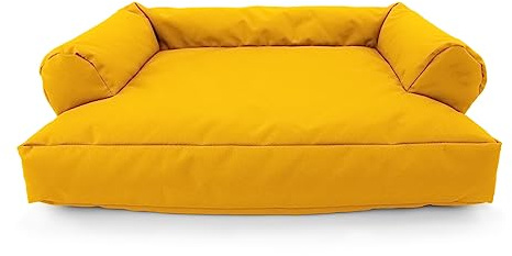 CATTOI Katzensofa (Gelb) - 50x40x15cm - Bett Katze Sofa Bettchen abwaschbar nachhaltig Katzenschlafplatz für Katzen oder kleine Hunde - Made in Germany - handgenäht in Berlin