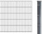 Alberts 645717 Doppelstabmattenzaun als Zaun-Komplettset | verschiedene Längen und Höhen | anthrazit | Höhe 203 cm | Länge 2,5 m