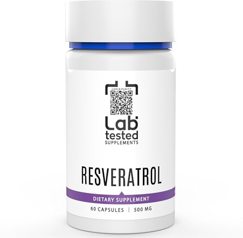 Trans-Resveratrol - 60 500mg Capsules - 3rd Party COA Provided with Every Lot# - Pure Resveratrol - No Fillers
