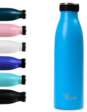 Botella de Agua Acero Inoxidable 500ml-Otto Koning-Botella Térmica con Doble Aislamiento al vacío para 12 Horas de Bebida Caliente y 24 Horas de Bebida Fría. Termo a Prueba de Fugas Libre BPA