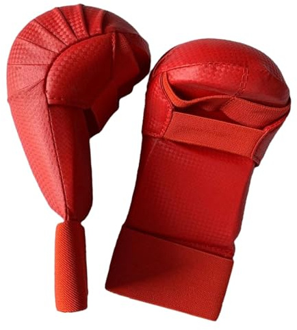 Guanti da Karate Guanti da Kickboxing Allenamento Comodi Guanti MMA Durevoli Guanti da Boxe per Sacco da Boxe Allenamento MMA Sparring, Rosso S