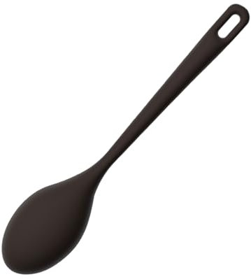 Fackelmann Fenix Mestolo da cucina RPET 100% riciclato, in plastica riciclabile ad alta resistenza al calore fino a 230 °C, ad alta durata, anti graffio, colore nero, 31 cm, 1 pz.