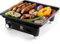SUPERLEX Elektrogrill mit Teppanyaki-Platte (27cm) für drinnen/draußen – Antihaft-Grillplatte, Graphen-Heiztechnologie, stufenloser Thermostat & zusammenklappbares Design. Ideal für Camping, Balkon