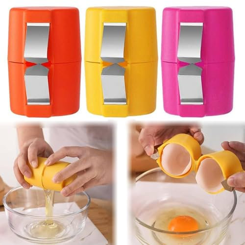 3Pcs Eierschalenöffner, Eierschäler für gekochte Eier, Eierknacker Werkzeug, Küchen Eieröffner Werkzeug, Küchen Backwerkzeuge, tragbares Eierknacker Trennwerkzeug & Gadgets für die Küche im Wohnheim