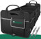 Kofferraum Organizer Auto 92L faltbar Kofferraumtasche aus 600D Oxford Stoff wasserdicht, 3 verstärkte Fächer + 12 Mesh-Taschen, verstellbare Sicherungshaken & Reflexstreifen für SUV/Kombi/Hatchback