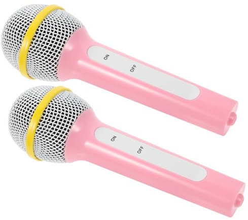 Gatuida 2pièces Microphone Factice pour Garçon Fille Jou Simulation Lot de Accessoire De Fête Jeu Classe