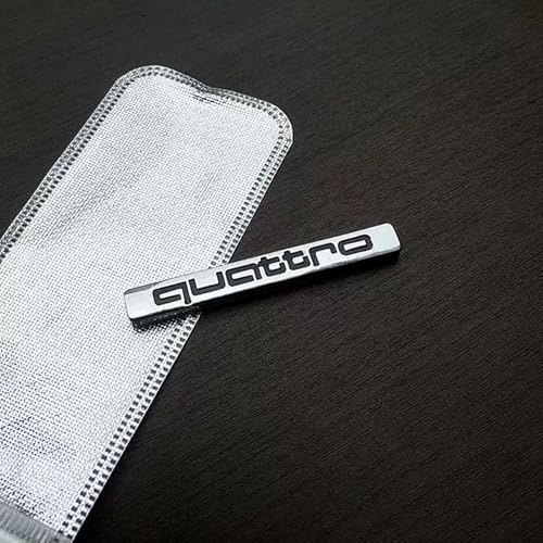 ZBYFCLK Quattro Insigne de Voiture en 3D pour A4L A3 A5 A6L Q2 Q3 Q5,Badge Autocollant en D'emblème Emblème Voiture Imperméable,Accessoire de Décoration pour Voiture,JJ
