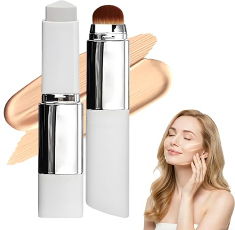 Color Changing Makeup Base Bar, Base Coreana Blanca En Barra, High Coverage Concealer, Water and Sweat Resistant, Full to Medium Coverage Makeup, Long Lasting, for All Skin Types
