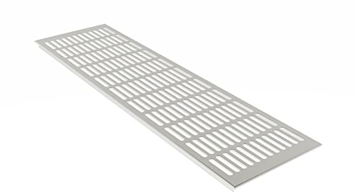 MS Beschläge ® Aluminium Lüftungsgitter Stegblech Heizungsdeckel 150mm x 200mm in F1 Silber eloxiert