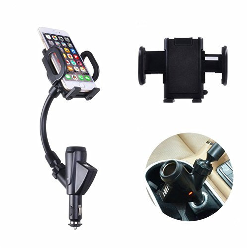 GS de Voiture Support Universel pour téléphone Portable Support Autres Dual USBchargeur de Voiture Allume-Cigare Adaptateur d'alimentation Prise de Courant pour iPhone Samsung GalaxyLG Huawei Xiaomi
