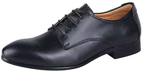ANUFER Hombres Inteligente Cuero Genuino Zapatos de Vestir Formal Negocio Derby Cordones