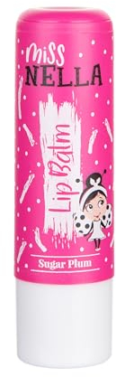 Miss Nella Sugar Plum hypoallergener Lippenbalsam speziell für Kinder, pink, ungiftiges, geruchsneutrales Make Up, perfekt für empfindliche Haut