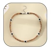 Dcfywl731 Puka skal halsband för kvinnor snäcka strand halsband lätt lager smycken justerbar kedja skal smycken strand semester nödvändigheter, Metall, Ingen ädelsten