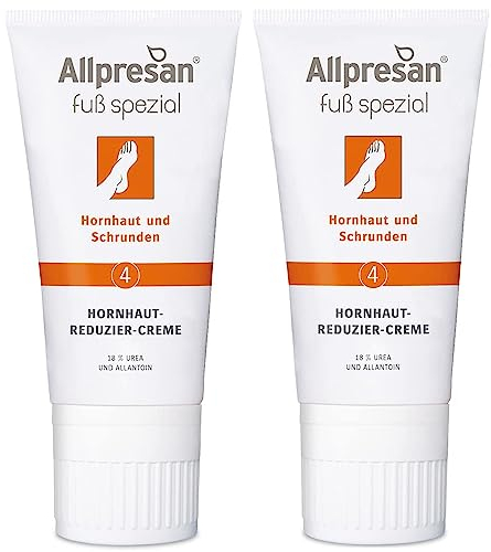 Allpresan Fuß spezial Nr. 4 Hornhautreduzier-Creme - Fußcreme gegen Hornhaut und Schrunden - als 14-Tage Kur verhornter Füße - 2x 40 ml