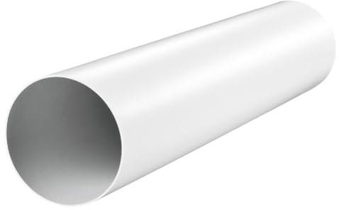 Tubo di ventilazione rotondo in PVC, diametro 100 – 125 – 150 mm, lunghezza 0,5 – 1,5 m, tubo di ventilazione, condotto di ventilazione, sistema di raffreddamento (Ø 150 mm – 500 mm)