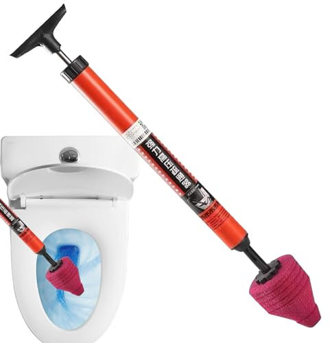 Genérico Émbolo de inodoro resistente, Émbolo de inodoro de alta presión - Desatascador de inodoro con mango ergonómico | Herramienta de plomería de alta presión, desatascador de tubería de inodoro,