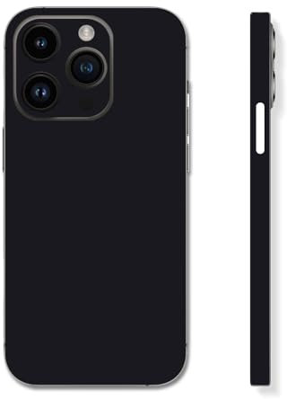 Skin Wrap for iPhone 13/14/15/16/17 Pro Max, Phone Back Sticker Cover Protective Film Vinyl Decal for Camera, Frame (Black, 13 Pro Max)