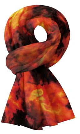 Hiseng Regalo Mujer Pañuelos Mujer, Llama 3D Bufanda de Felpa Invierno Otoño Fulares Moda Chales Comodidades Caliente Suave Accesorios Fular Mujer Outdoor Viaje (175x45cm,Tie-dye)