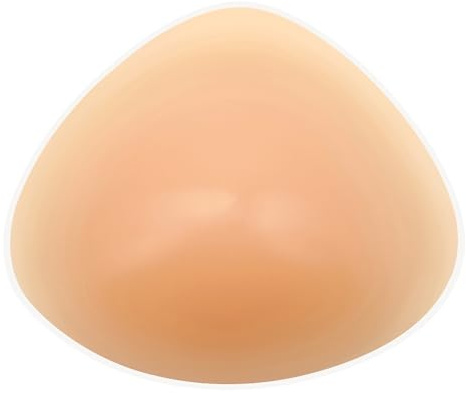 ELMIKA Silicone Breast Form Triangle Mastectomy Prosthesis for Swimming Hot Spring Concave Bra Pad Enhancer Insert,Beige XS,90g/piece