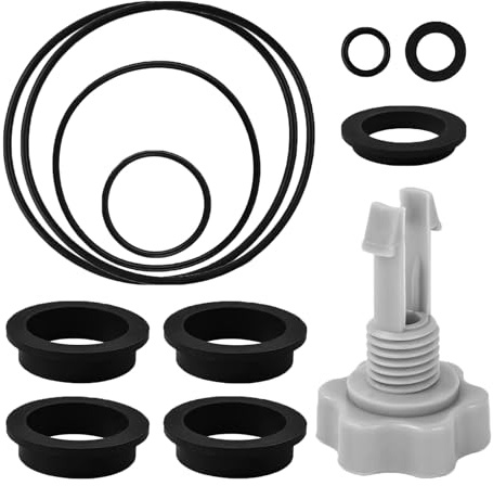 Sand Filter Pump Replacement Parts for Intex Pool Accessories for Intex Pool, 25013 Seals Sand Filter Pumps Replacement Parts Set of 12, 1 Air Release Valve and 11 O-Ring Seals for Intex Sand Filter