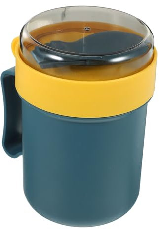 UKCOCO 1Pièce Coupe à Portable Couvercle Tasse à Soupe Étanche pour Micro Ondes Bleu