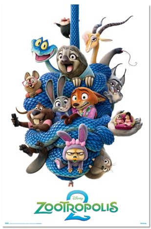 Grupo Erik Poster Disney Gadget Zootropolis - Poster da parete Zootropolis 61 x 91,5 cm con Carta Lucida e Incorniciabile, Colori Brillanti | Disney Licenza Ufficiale