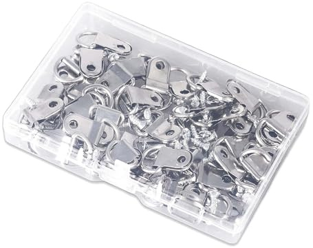 Set di 100 ganci da parete per appendere quadri, con viti placcate, set di ferramenta per decorazione da parete