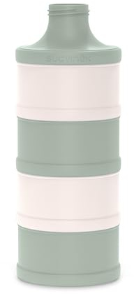 Suavinex Dosatore Latte in Polvere e Cereali. Con 4 scomparti, beccuccio e chiusura a vite. Lavabile in lavastoviglie. Bonhomia, Colore Verde