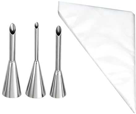 Set di 103 sac à poche con beccucci in acciaio inox, grandi e piccoli, siringa per torte per capsule di panna, sacchetti a vento, pasta sfogliata, accessori da forno per principianti e professionisti