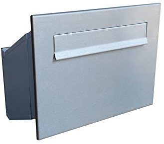 D-241 XXL Edelstahl Mauerdurchwurf Briefkasten (Tiefe: 23-38 cm) - LETTERBOX24.de