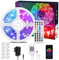 Bande LED 10M Bluetooth, ALED LIGHT Ruban Lumineux LED SMD 5050 RGB Multicolore avec Télécommande à Infrarouge 44 Touches + Alimentation 12V, Kit de Bandeau LED Flexible pour Décoration Maison
