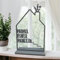 Tres Aristas Casa Personalizada con Nombres para Decoración de Hogar + Letrero Love - Regalo Original para Parejas, Aniversarios, Dia de La Madre, San Valentín - Recuerdo Especial - Modelo Flores
