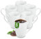 KONZEPT Tazza da caffè in porcellana, 300 ml, set da 6 tazzine da dipingere con manico, tazze da tè in bianco