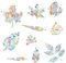 70 Pieces Large Size Anti-Collision Window Stickers, Window Decal to Prevent People and Bird Strikes on Window Glass, Window Decals for Glass Windows (Colorful,70)