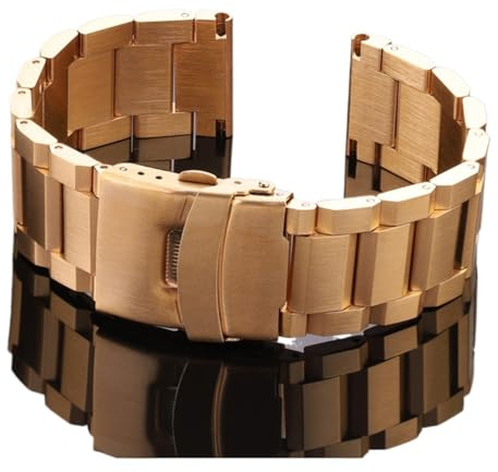 Cong Yi Klockarmband I Rostfritt Stål Kvinnor Män Metall Länkarmband 18 Mm 20 22 24 Tillbehör Silver Rose Guld Svart