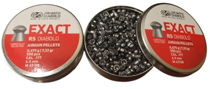 Arapaima Beitia Multipack bunt | 2 x JSB exakt RS diabolo 4,52 mm kalk, 177 | Precisionsbaliner för komprimerad luft | 2 burkar x 500 st | Sport och fritid