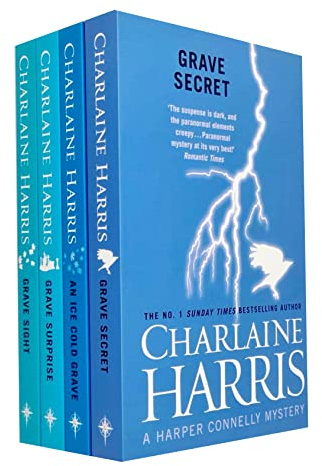 Harper Connelly Series Books 1 - 4 Collection Set by Charlaine Harris (Grave Sight, Grave Surprise, An Ice Cold Grave & Grave Secret)