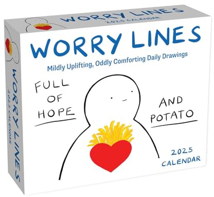 A Worry Lines 2025 Day-to-Day Calendar: Mildly Uplifting Oddly Comforting Daily Drawings
