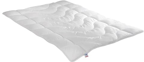 Irisette 4-Jahreszeitendecke Steppbett Lotte, mit Top Cool Gewebe, 95 Grad waschbar, inkl. Aufbewahrungstasche, 200 x 200 cm, weiß, Öko- Tex Zertifiziert, Made in Germany