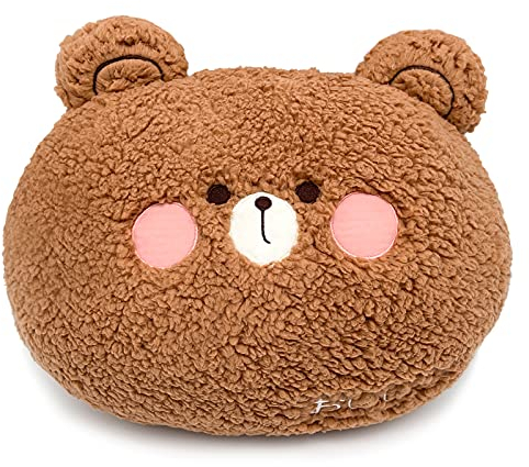 Mislaxy Niedliches Plüschkissen, Sofakissen Kuscheltiere Kawaii Weiche Sofadekoration, Geschenke für Geburtstag Weihnachten 35x27cm (Bär)